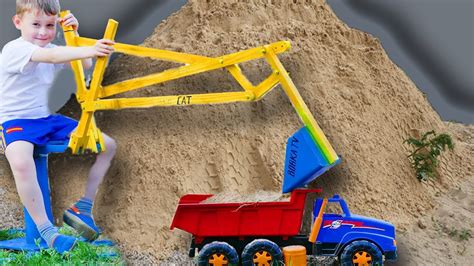 how to make a mini excavator for kids|small excavator toys for boys.